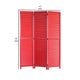 67 Inch 3 Panel Shutter Screen Room Divider Fitted Slats Red BM276716