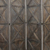 79 Inch Wood 4 Panel Screen Room Divider Crossed Accents Brown BM276723