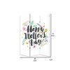 72 Inch 3 Panel Canvas Room Divider Black Painted Mothers Day White BM276727