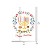 72 Inch 3 Panel Canvas Foldable Room Divider Hanukkah Symbol Multicolor BM276729