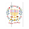 72 Inch 3 Panel Canvas Foldable Room Divider, Hanukkah Symbol, Multicolor