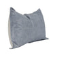 Norm 26 Inch Leather Decorative Lumbar Throw Pillow Stitched Soft Gray By Casagear Home BM276960