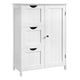 Deavan 32 Inch Wood Multipurpose Storage Cabinet 3 Drawers 1 Door White BM277128