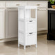 Deavan Cabinet | 35" | Linen Organizer | 2 Drawers | White