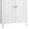 Deavan 31 Inch Wood Bathroom Storage Cabinet 2 Doors Plank Style White By Casagear Home BM277133