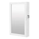 26 Inch Wall Mountable Jewelry Cabinet Mirror Panel White By Casagear Home BM277139