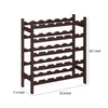 Naomi 29 Inch 5 Tier Wine Rack, Bamboo Frame, 30 Bottles, Espresso Brown By Casagear Home