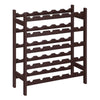 Naomi 29 Inch 5 Tier Wine Rack Bamboo Frame 30 Bottles Espresso Brown By Casagear Home BM277144