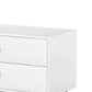 Hart 32 Inch Modern Nightstand 2 Drawers Textured Lacquer Finish White By Casagear Home BM277355