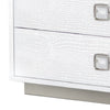 Hart 32 Inch Modern Nightstand 2 Drawers Textured Lacquer Finish White By Casagear Home BM277355