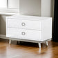 Hart 32 Inch Modern Nightstand, 2 Drawers, Textured Lacquer Finish, White By Casagear Home