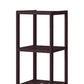 57 Inch Multifunctional Storage Rack Shelves 5 Tier Bamboo Dark Brown By Casagear Home BM277378