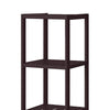 57 Inch Multifunctional Storage Rack Shelves 5 Tier Bamboo Dark Brown By Casagear Home BM277378