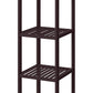 57 Inch Multifunctional Storage Rack Shelves 5 Tier Bamboo Dark Brown By Casagear Home BM277378