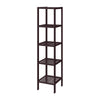 57 Inch Multifunctional Storage Rack Shelves 5 Tier Bamboo Dark Brown By Casagear Home BM277378