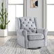 Accent Swivel Chair | Glider | Tufted Back | Gray