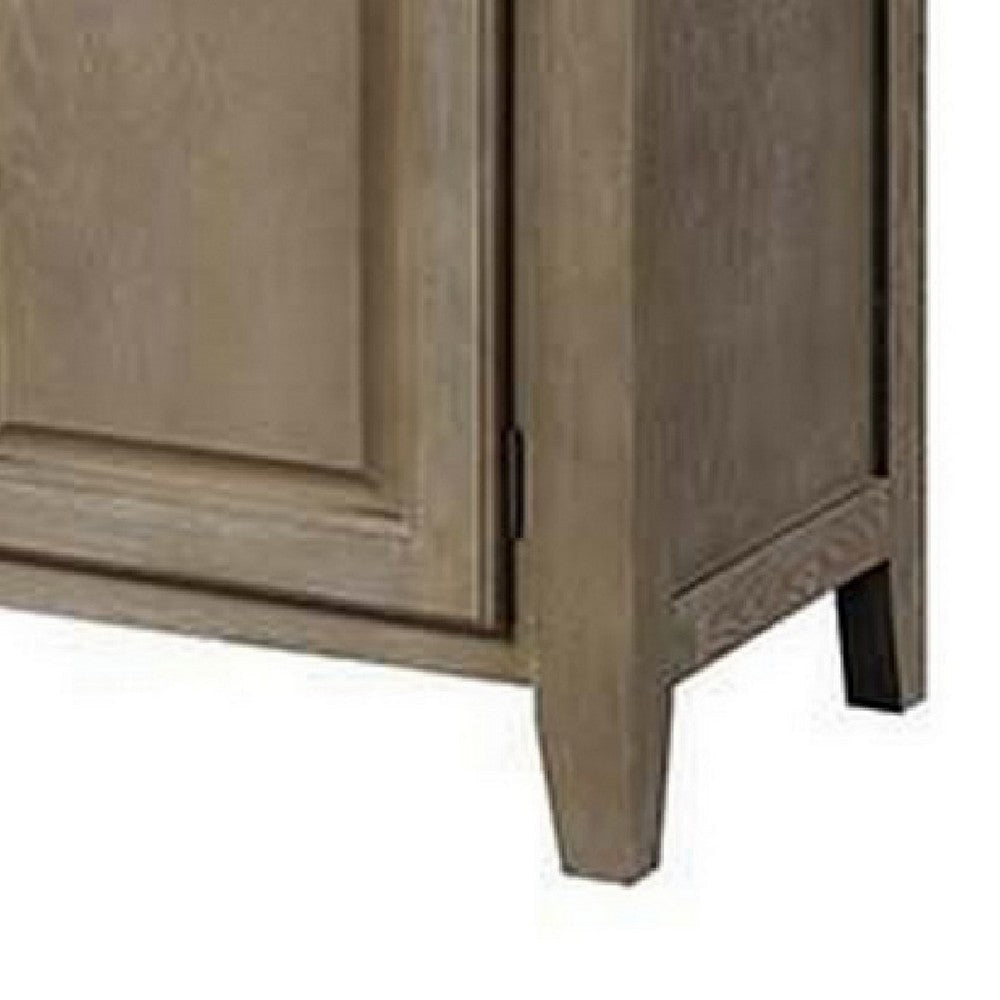 56 Inch Sideboard Buffet Console Cabinet 3 Drawers 2 Doors Wood Oak BM279092