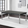 Luna Dining Table | 72-90" Extendable | Mirrored Legs | Black, White