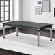 Luna Dining Table | 72-90" Extendable | Mirrored Legs | Black, White