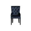Luna 41 Inch Modern Accent Chair Tight Back Button Tufted Velvet Blue BM279097