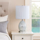 Glass Table Lamp | 20" | Egg Shape | LED | Silver