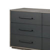 60 Inch Minimalistic 6 Drawer Wood Dresser Subtle Grain Details Gray By Casagear Home BM279139