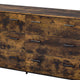 Nat 59 Inch Rustic Wood Dresser 6 Drawers Brown and Black BM279152
