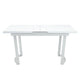 Tony 72 Inch Rectangular Wood Dining Table Leaf Extension Metal White BM279170