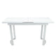 Tony 72 Inch Rectangular Wood Dining Table, Leaf Extension, Metal, White