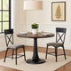 21 Inch Metal Dining Side Chair, Fabric Seat, X Back, Set of 2, Gray