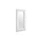 Cid 80 Inch Full Length Floor Mirror Tufted Faux Leather Frame White By Casagear Home BM279381