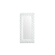 Cid 80 Inch Full Length Floor Mirror Tufted Faux Leather Frame White By Casagear Home BM279381