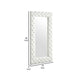 Cid 80 Inch Full Length Floor Mirror Tufted Faux Leather Frame White By Casagear Home BM279381