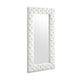 Cid Floor Mirror | 80" | Tufted Faux Leather Frame | White