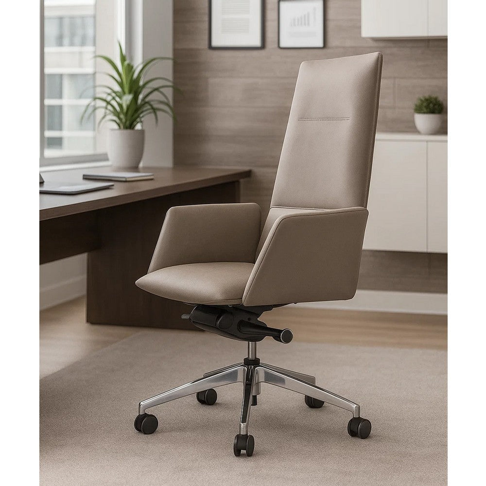 Cid Office Chair | 24’’ | Sleek Tall Back | Knee Tilt | Gray BM279513