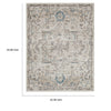 Tyra 5 x 7 Medium Soft Polyester Fabric Floor Area Rug Washable Medallion Pattern Multicolor By Casagear Home BM279715