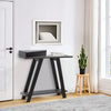 Baki Side Console Table | 38" | Corner Compartment | Black
