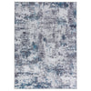 Keli 5 x 7 Modern Area Rug, Abstract Art Design, Soft Fabric, Gray, Blue