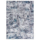 Keli 5 x 7 Modern Area Rug, Abstract Art Design, Soft Fabric, Gray, Blue