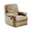 Deby 35 Inch Modern Recliner, Foam Cushioned Seat, Soft Microfiber, Beige By Casagear Home