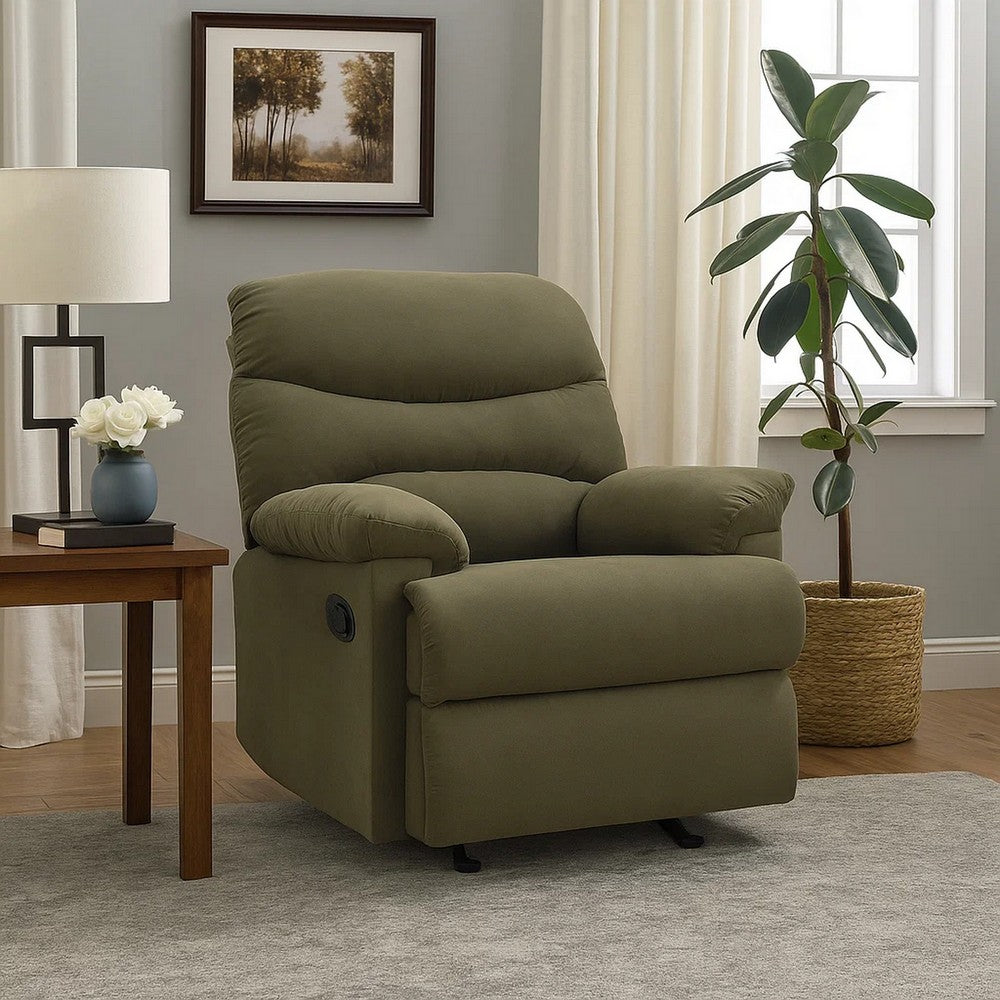 Deby Recliner Chair | Foam Cushion | Microfiber | Sage Green