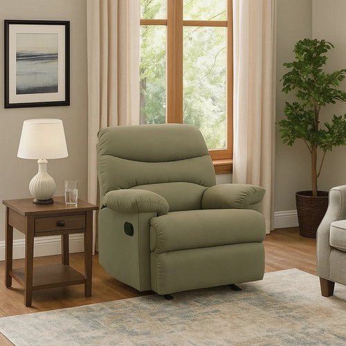 Deby Recliner Chair | Foam Cushion | Microfiber | Sage Green