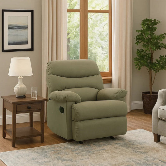 Deby Recliner Chair | Foam Cushion | Microfiber | Sage Green