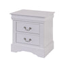 Classic Nightstand | 24" | 2 Drawers | Drop Handles | White