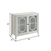 34 Inch Wood Accent Cabinet Console, 2 Glass Doors, 1 Shelf, White