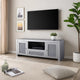 Noe TV Console | 59" | Faux Diamond Inlay | Silver