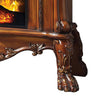 Ally 47 Inch Electric Fireplace Scrolled Trim Remote Timer Oak Brown BM280285