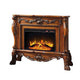 Ally 47 Inch Electric Fireplace, Scrolled Trim, Remote, Timer, Oak Brown