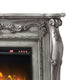 Ally 47 Inch Classic Electric Fireplace Scrolled Trim Remote Timer Gray BM280286