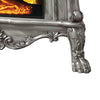 Ally 47 Inch Classic Electric Fireplace Scrolled Trim Remote Timer Gray BM280286